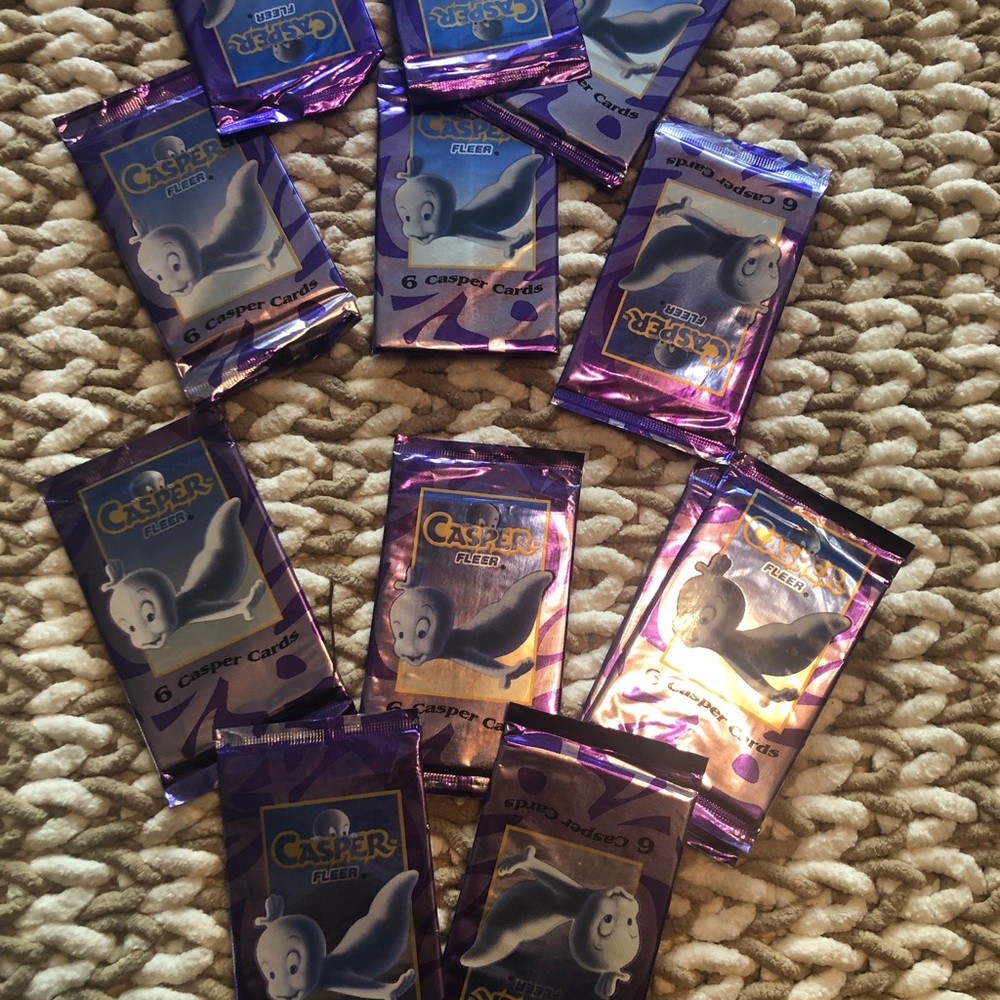 Brand New 1995 Casper Fleer Trading Cards - 12 Packets